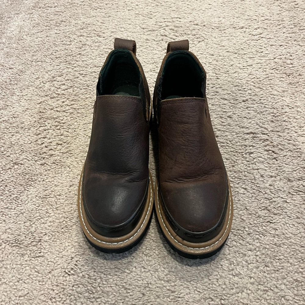 Men's Brown Leather Slip-On Shoes